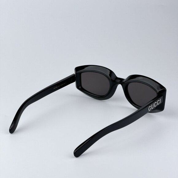 Gucci GG1719S 001 BRAND NEW Sunglasses Black Grey Women Square main image 7